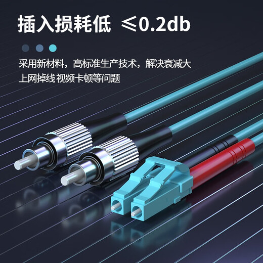 Nokoxin Telecomunicaciones Cable de fibra de grado OM3 100 Gigabit Multimode Fibra de fibra de doble núcleo LC-LC Ingeniería de sala de máquinas blindadas Fibra de fibra especial Fibra de cola de 10 gigabit LC-FC (OM3) 1 metro