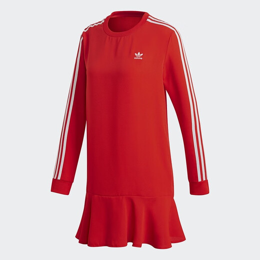 adidas clover Frauen runder Nacken gestrickt Elastic Fashion Kleid DH4550 DW3880 S 34