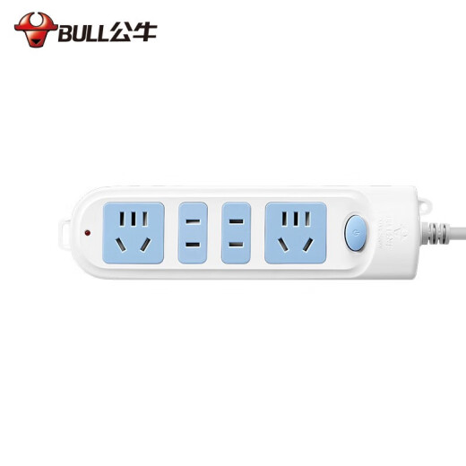 Bull (BULL) new national standard socket/socket board/socket strip/socket strip/socket board/tow line board GN-6074 4-bit master control total length 3 meters