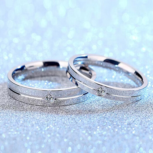 Centenary-old Fenxiang 950 platinum ring for a man and a woman, a couple, a platinum diamond ring, a smooth ring, a birthday gift for a girl, a pair of eternal love who need to keep silent and note the number.