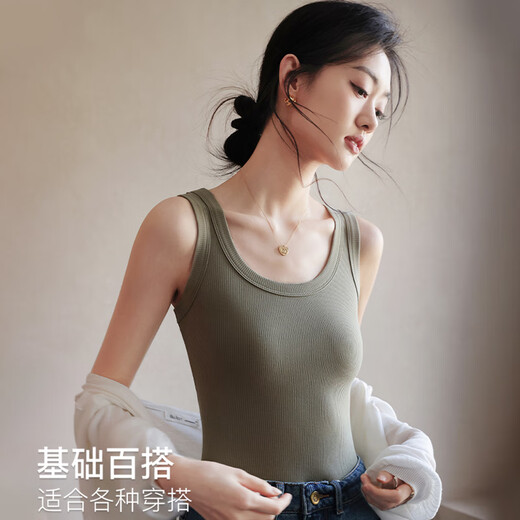 Cat man (MiiOW) small vest for women in summer sports wear suspenders for women in the inner base top Ivory white L