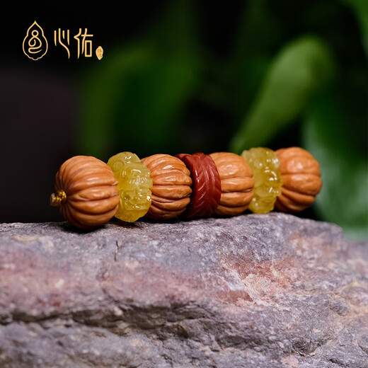 Xinyou Natural Beeswax Dragon Button Back Cloud Separator Beads Spacer Beads Passion Seeds Star Moon Bodhi Toy Pendant Pendant Accessories Full Carving Width 14mm