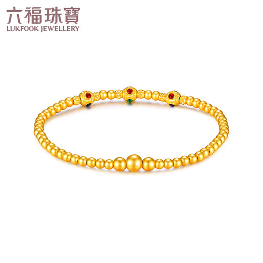 Bijoux liufu Fuman Heirloom Series Gold Colored Crake Round Berde Bracelet Gold Bracelet Prix F63TBGB0075 6,98 grammes (y compris le coût de la main-d'œuvre 1 047 yuan)