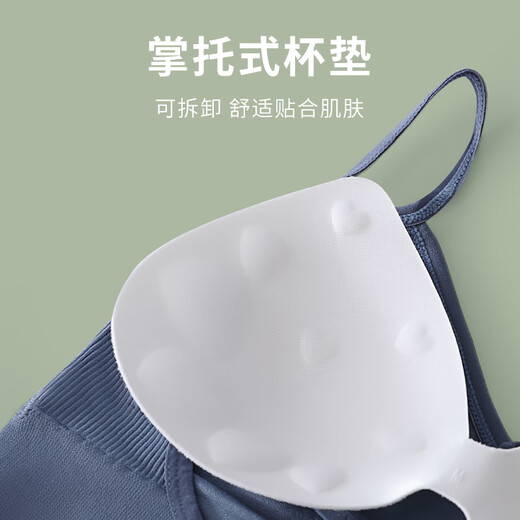 Winimaxi women's tube top bra short cross-over beautiful back camisole sexy exposed navel yoga sports girl wrapped chest gray + gray blue one size