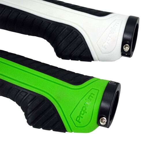 Propalm Gecko Bicycle Handlebar Mountain Bike Handlebar Bilateral Locking Grip Cycling Equipment Anti-Slip Shock Absorbing Bilateral Locking Grip 1940EP Deformed Grip Cover - Black Green