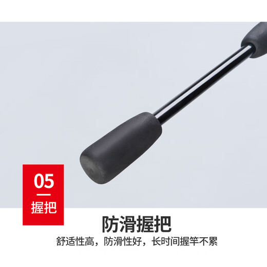 Baijie (BJ) fiberglass lure rod set plug-in rod black fishing rod throwing rod sea rod set straight handle long-range fishing rod 1.8m lure rod set