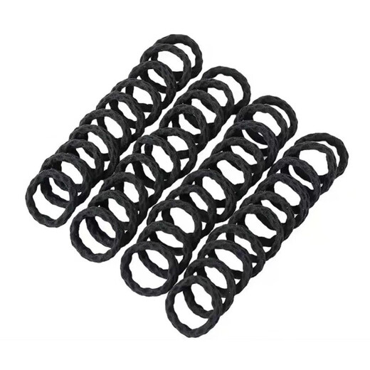 Jiuweiya Hair Band High Elasticity and Durable Rubber Band for Adults and Children Seamless Hair Band Women's Leather Cover Headband Thick Hair Rope FQ04# Mixed 10-piece Set