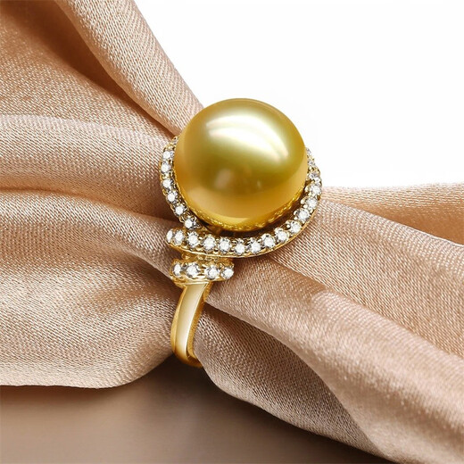 Queen of Pearls South Sea Gold Pearl Ring Fashionable Saltwater Pearl Ring Birthday Gift to Last a Lifetime