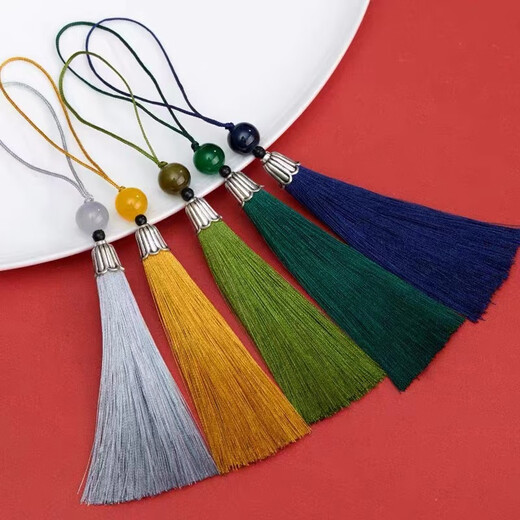 Mengkeduo tassel tassels, antique style hanging tassels, placket decoration materials, classical bookmarks, fan pendants, ethnic style accessories diy accessories, tassel tassels, red 10 pieces