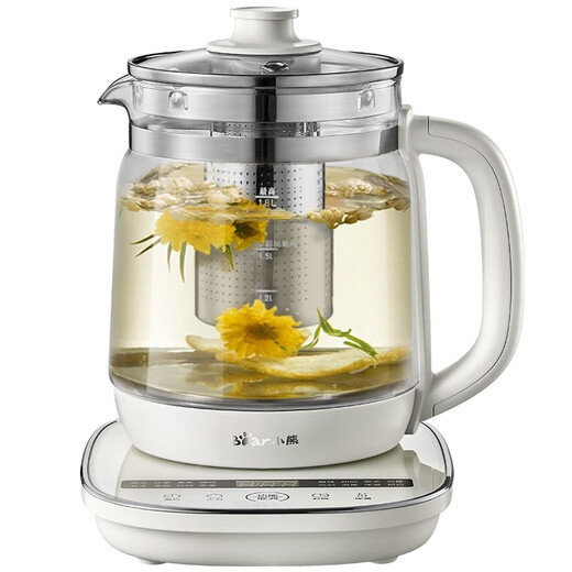 Bear health kettle multi-function tea maker household fully automatic kettle thickened glass electric kettle microcomputer flower tea kettle insulation kettle with filter 1.8L 1.8L multi-stage insulation YSH-D18F1