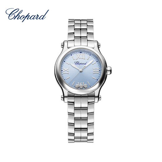 Chopard Quartz Watch Diamond Swiss Watch Women's Blue Dial Stainless Steel New Year's Gift