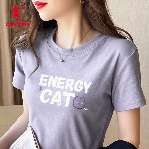 乔丹运动T恤短袖女士夏季新款宽松上衣服宽松大码休闲短袖半袖女装 1509R乔丹白 XL