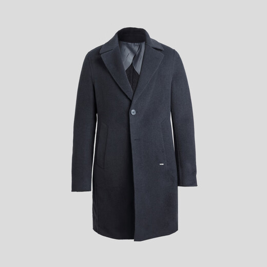 VICUTU men's coat business casual mid-length autumn coat dark blue 180/100B