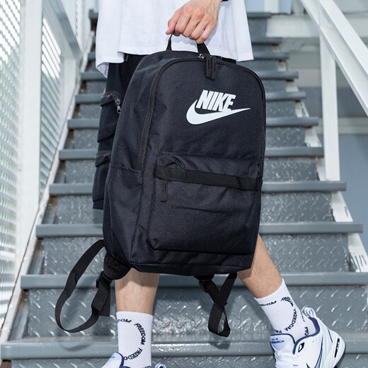 Nike (NIKE) Backpack Men's Large Capacity Official Outdoor Sports Backpack College Student Junior High School High School School Bag Male Main Picture Model_Black Large Capacity_With Compartment_45x F