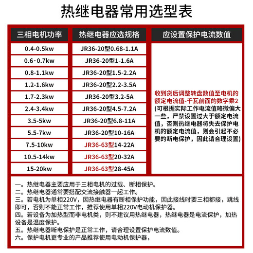 Delixi JR36 thermal relay 220V overcurrent thermal overload protection motor 380v three-phase current adjustable 16B JR36-160 (100-160A)