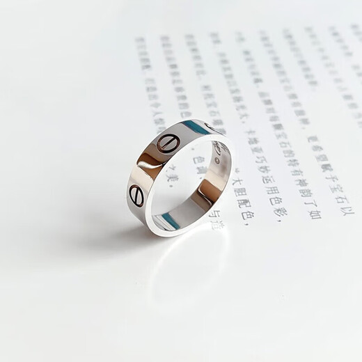 Cartier (Cartier) ring, same style for men and women, LOVE wedding 5.5 mm wide pair of rings, wedding rings, pre-sale Chinese Valentine's Day gift B4084700 18K white gold 60