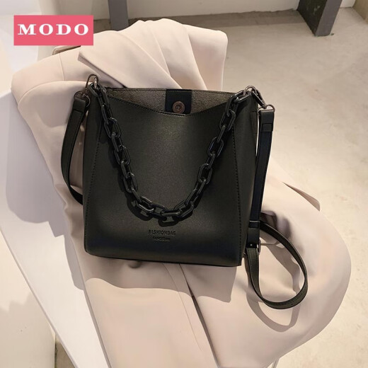 [MODO] Candy Diary Retro Bag Women's 2022 Autumn and Winter New Trendy Large Capacity Internet Celebrity Single Shoulder Chain Bag Versatile Crossbody Bucket Bag Coffee Color