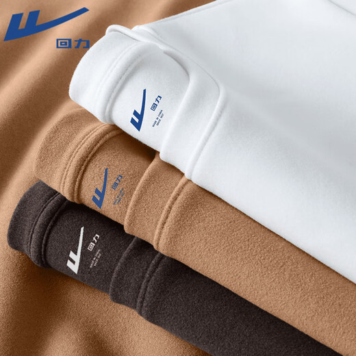 Warrior double-sided German velvet long-sleeved T-shirt men's autumn and winter skin-friendly thickened bottoming shirt men's solid color versatile round neck pullover