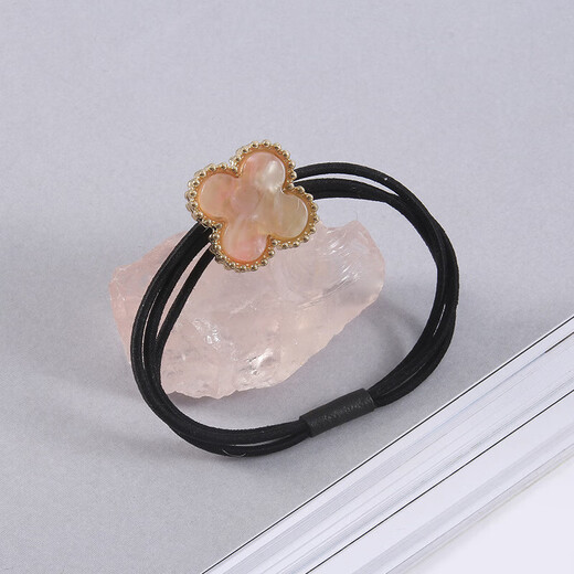 Xiang Wan Hair Rope Women's 5-piece Four-leaf Clover Hair Rope Simple High-Elastic Hair Rope Rubber Band Non-Stretching Hair Rope Birthday Gift for Girls