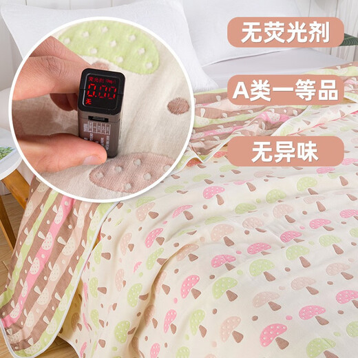 SOEWBBER Baby Cotton Quilt Six-layer Gauze Breathable All-Season Blanket Baby Absorbent Bath Towel Pure Cotton Gauze Peppa Pig Blue 80cm*80cm