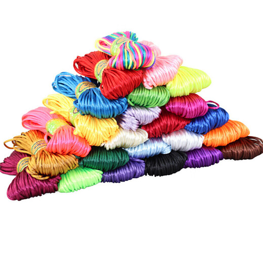 Oufanluo Chinese knot wire No. 5 red rope DIY hand-woven wire lanyard ring braided bracelet rope necklace wire red bundle 10 meters