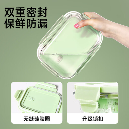 Xinmeiya glass crisper lunch box microwave refrigerator dumpling egg storage box food sealed box lunch box bowl sealed jar round 480 ml six-piece set 3 layers