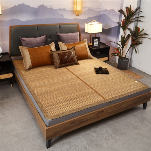Arctic velvet mat, summer cool mirror bamboo mat, summer air-conditioned mat for spending the night, two colors, random 1.5m bed 150*195cm
