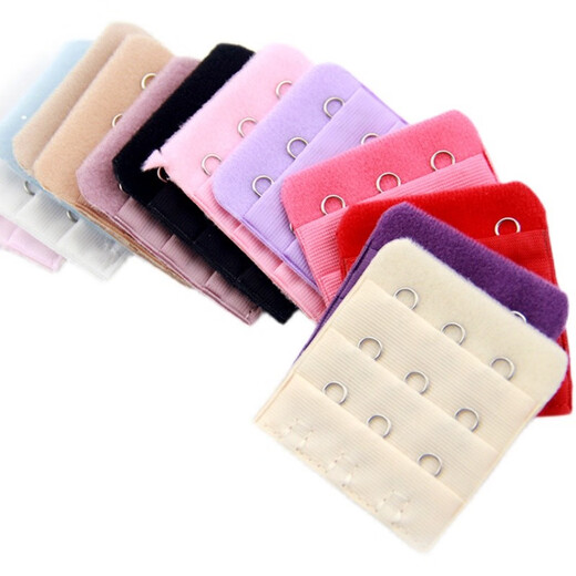 Tsing Yi Ma Xiang small 3-button three-row three-button bra extension buckle bra extension buckle extension buckle hook accessories connection buckle regular small three-button black 2 pieces