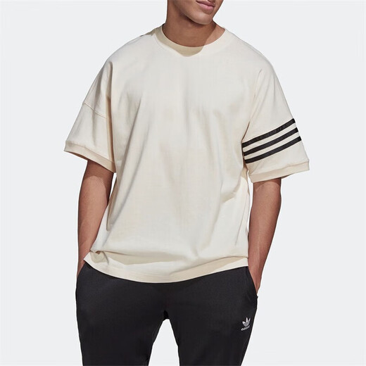 Adidas (adidas) Clover Men's Summer New Sportswear Casual Fashion Trendy Breathable Round Neck Short Sleeve T-Shirt FM9906 HM1874 XL