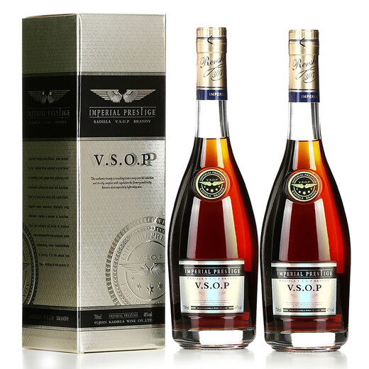 卡爹拉法国进口洋酒vsop白兰地40度烈酒700Ml 白兰地 700mL 1瓶 买1瓶得2瓶