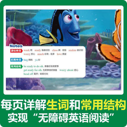 Disney English Graded Readings, Grundstufe 5, außerschulische Englisch-Lesungen für Grundschulen der fünften und sechsten Klasse, reines amerikanisches Audio, neue Standardwissenspunkte im Lehrplan, beliebte Animationsfilmgeschichten, produziert von Tongqu