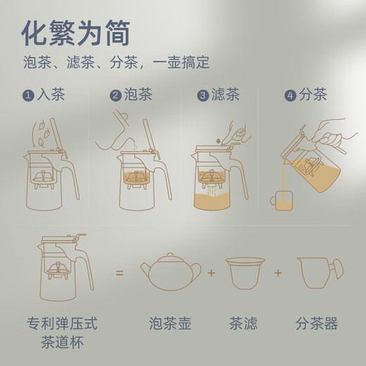 KAMJOVE elegant cup glass teapot white teapot office home tea ceremony cup filterable flower teapot tea set K-201