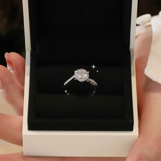 Core luxury six-claw ring for women, adjustable single diamond, girls wedding ring, proposal, 520 birthday gift for girlfriend, six-claw ring