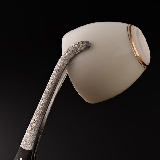 From the simple Damascus tea clip Kung Fu tea set tea ceremony accessories tea cup clip metal tweezers washing cup tea clip red rosewood Damascus tea clip