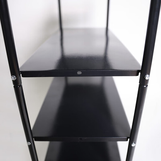 Anya shoe rack door multi-layer storage rack dormitory metal storage rack rental home multi-functional 4-layer black