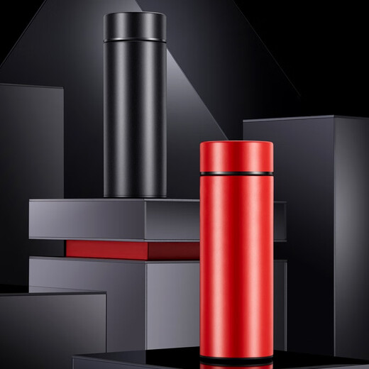 ENO High-End-Thermosbecher für Damen und Herren, 999er-Tasse aus reinem Silber, getrennter Tee- und Wasserbecher, Wasserbecher, maßgeschneiderter Business-Bürobecher, Meteoritschwarz, private Geschenkbox, Zertifikat inklusive, 430 ml