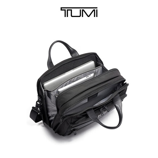 TUMI/Tuming Alpha 3 Men's Computer Bag Business Handbag Briefcase Black/02603132D3 15 inches