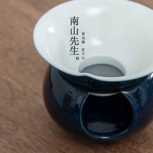 Mr. Nanshan Kung Fu tea set ceramic tea separator filter tea ceremony accessories porcelain tea drain Ji blue gold tea filter Ji blue gold tea filter