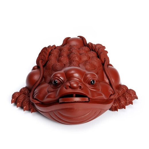 Gold inlaid jade tea pet ornaments tea ceremony accessories toad tea pet purple sand golden toad tea table ornaments tea room tea toys tea set Dahongpao golden toad