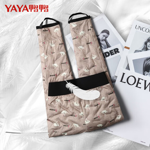 YaYa (YAYA) goose down down pants for women, thin and high-waisted winter thickened loose stretch warm pants A22 black XL