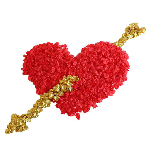 Liuying (liuying) simulated rose petals, wedding confession decoration, hand-spreading flowers, Valentine's Day proposal, romantic wedding room decoration supplies, rose red pack (about 100 pieces)