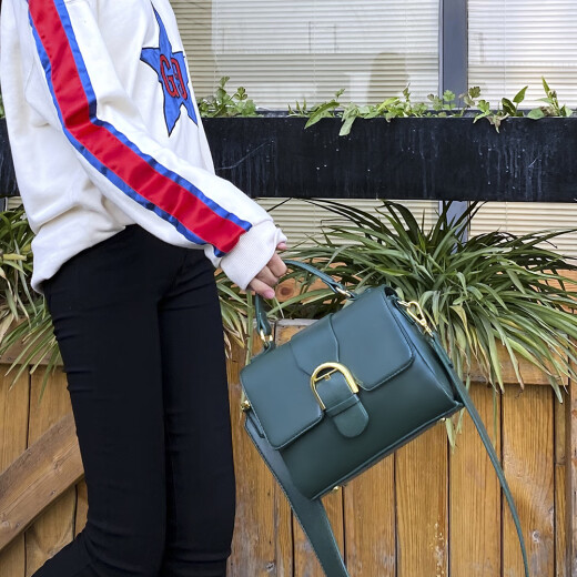 SaraLee brand handbag female Internet celebrity crossbody simple women's bag 2020 new fashion trend temperament goddess versatile bag green