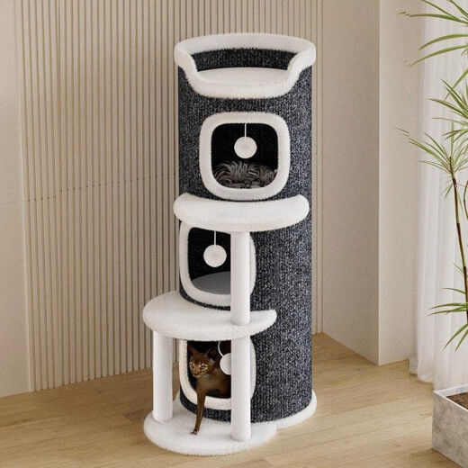 Paltner cat nest, cat climbing frame, cat tree, one-piece multi-layered semi-enclosed wear-resistant tree hole, luxury small apartment, winter warmth, large barrel single-layer cat nest [available within 15 Jin [Jin equals 0.5 kg]]