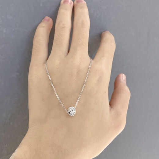 MZMZ Transfer Beads Platinum Necklace Women's PT950 Platinum Clavicle Chain Lucky Pendant Birthday Anniversary Gift for Girlfriend Engraving/Greeting Card Please take a photo of this