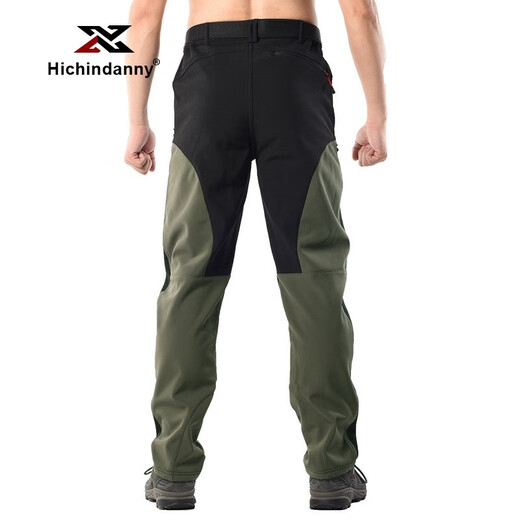 HICHIN DANNY fishing suit men's jacket spring, autumn and winter plus velvet, thickened and breathable outdoor fishing, rock fishing, sea fishing, military green XL