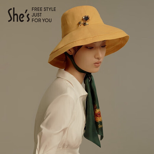 She s Qianzi Van Gogh sunflower retro imitation crystal high-end high-end brooch light luxury corsage birthday gift for girlfriend