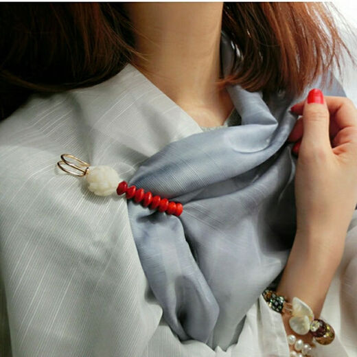 Lotus Bodhi Brooch Women's Clothes Fixed Large Pin Scarf Corsage Shawl Button Coat Sweater Cardigan Button Retro 88 Bamboo