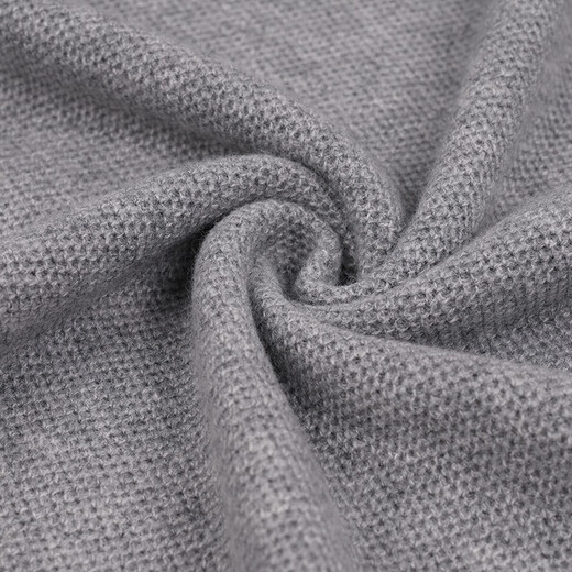 Blue Leopard (LAMPO) Light Travel Series Autumn and Winter Oriental Simple Luxury Style Business Casual Wool Sweater Men's Wool Round Neck Pullover Sweater Medium Gray M (46)