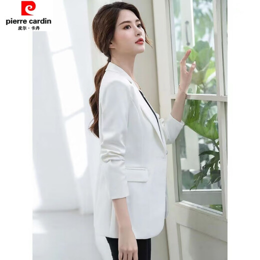 Pierre Cardin pink suit for women 2026 autumn new fashionable small suit top black professional temperament slim jacket pink L 108Jin Jin is equal to 0.5kg 118Jin Jin is equal to 0.5kg