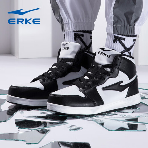 Hongxing Erke Men's Shoes New Running Shoes Casual Skateboard Shoes Versatile Sports Shoes 51117401103 Black 41